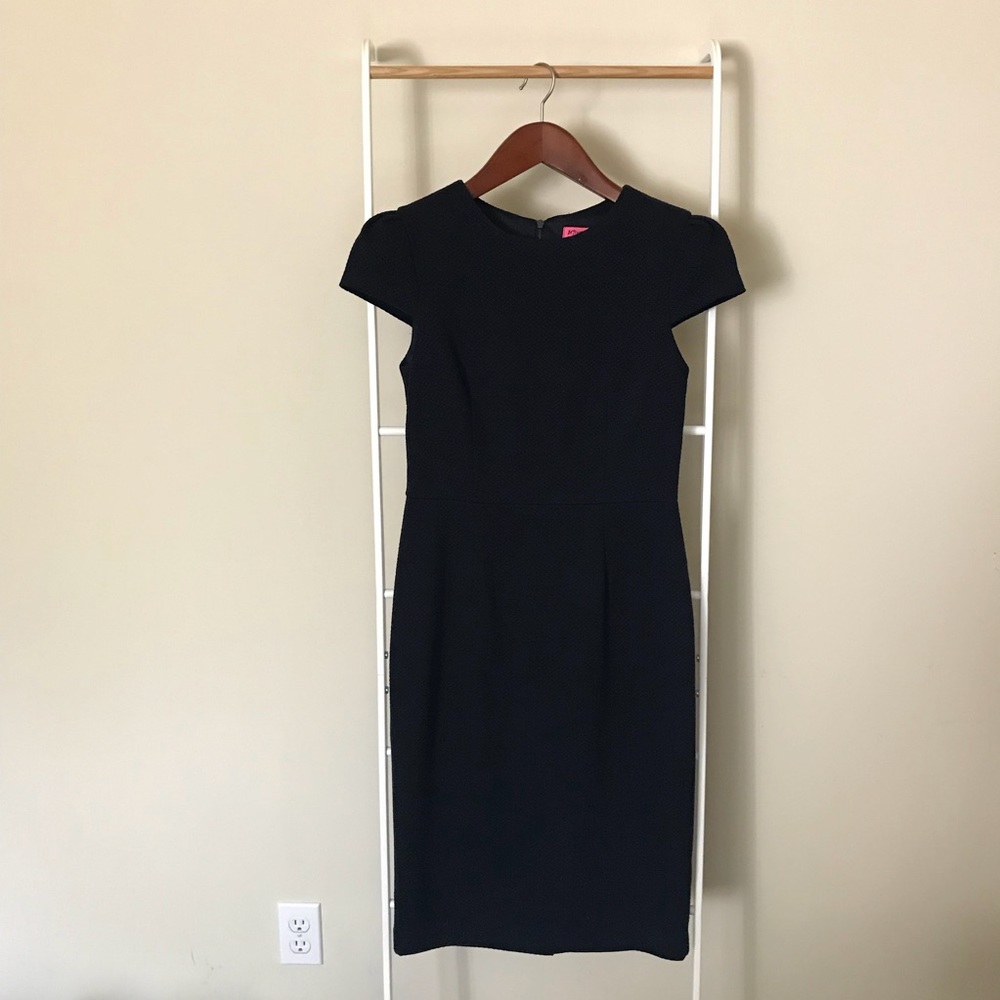 Betsey Johnson Dark Blue Midi Dress SZ 6